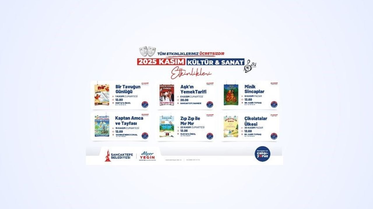 Sancaktepe'de Kasım Ayı Kültür ve Sanat Etkinlikleri