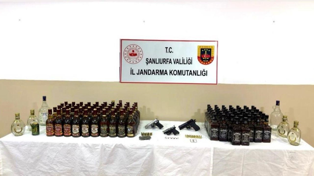 Şanlıurfa'da Kaçak İçecek, Silah ve Uyuşturucu Operasyonu