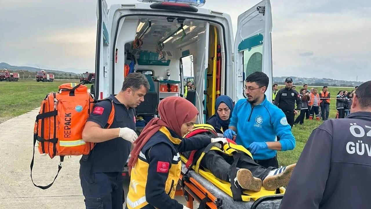 Sinop'ta Uçak Kazası Tatbikatı: Gerçek Gibi Oldu