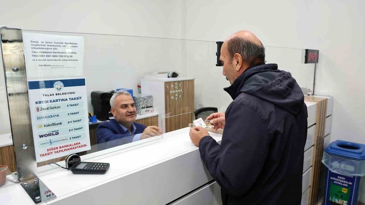 Talas Belediyesi, Emlak Vergisi Ödemeleri İçin Vezneleri Hafta Sonu Açık Tutacak