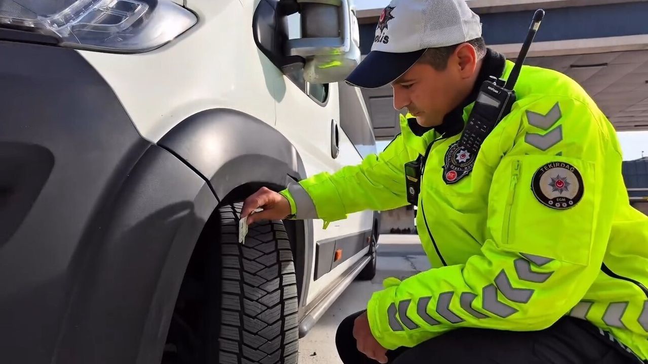 Tekirdağ'da Kış Lastiği Denetimleri Başladı