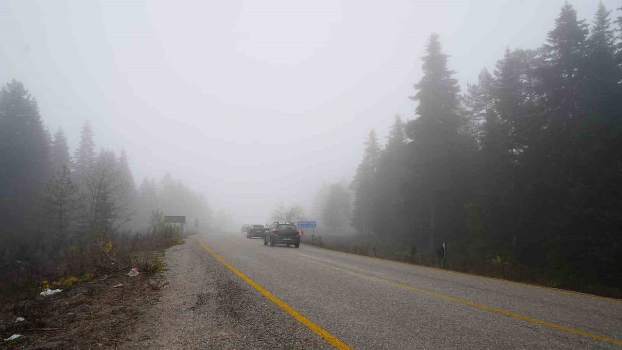 Yaralıgöz Geçidi'nde Sis ve Sağanak Yağış Etkili
