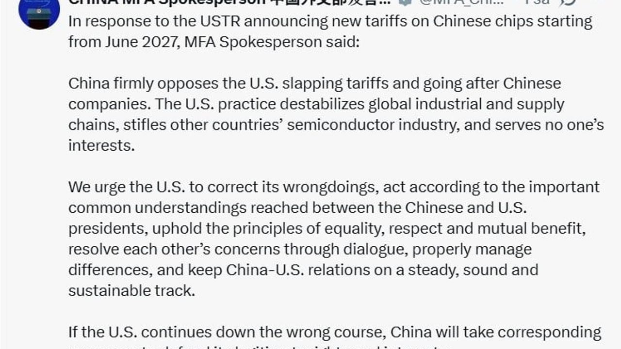 ABD'den Çin Çiplerine Gümrük Vergisi Kararı