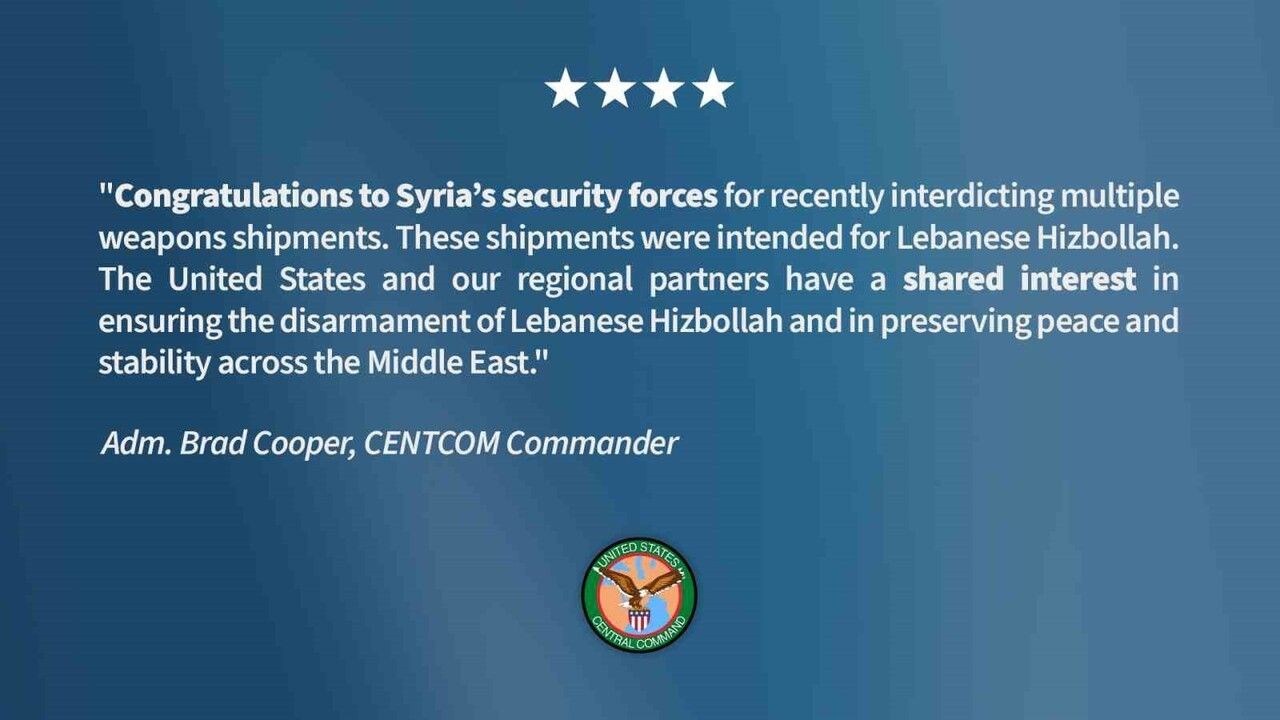 ABD, Suriye'nin Hizbullah'a Silah Sevkiyatını Engellemesini Kutladı