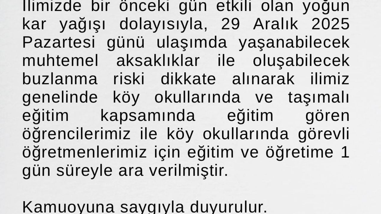Ağrı'da Köy Okullarında Eğitime Ara Verildi