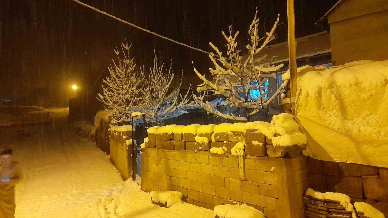 Ahlat'ta Kar Yağışı Etkili Oluyor