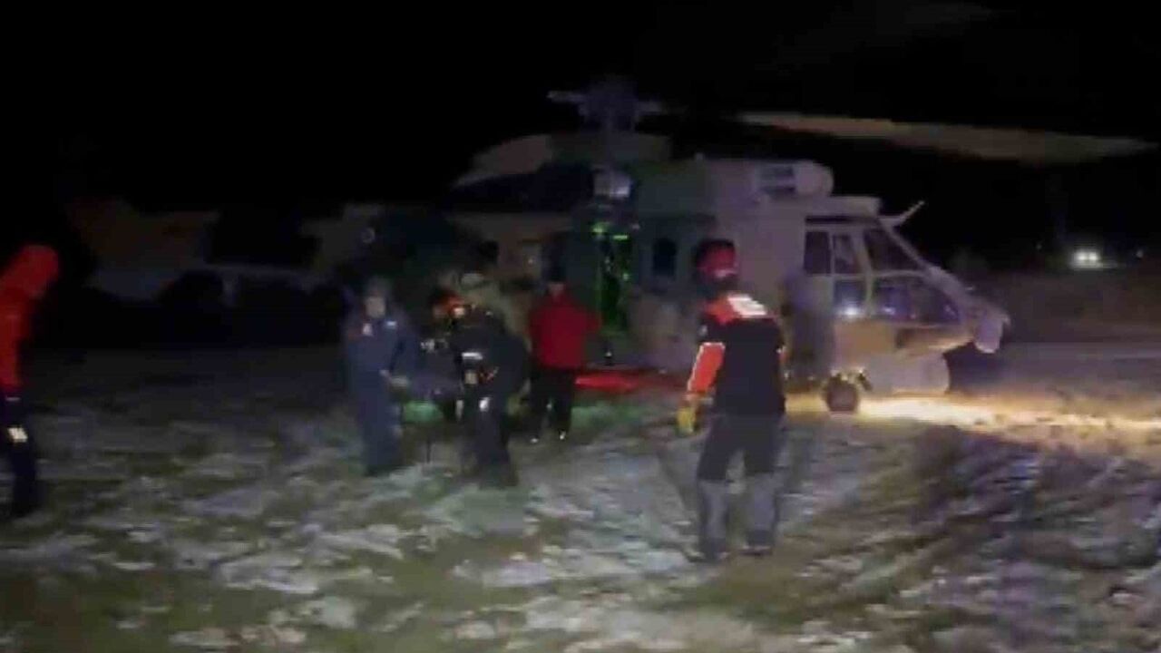 Aksaray'da 2 Öğrenci Helikopterle Kurtarıldı