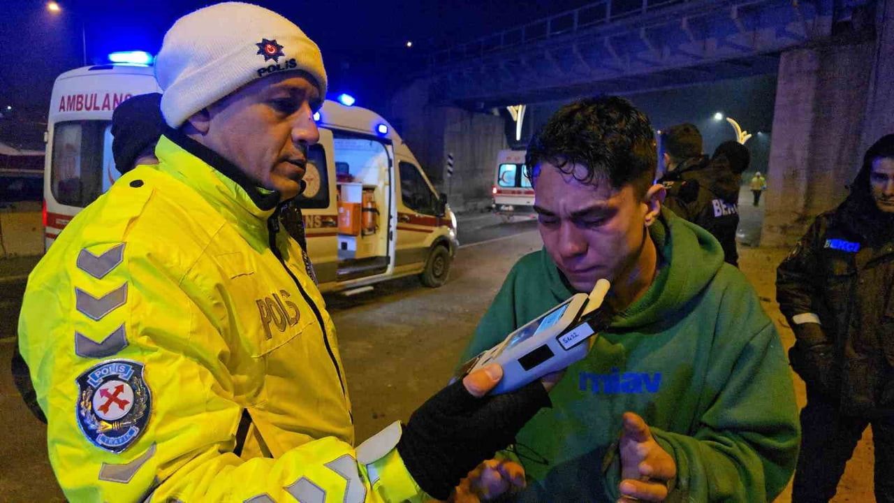 Alkollü Sürücünün Kaçışı Kaza ile Sonuçlandı