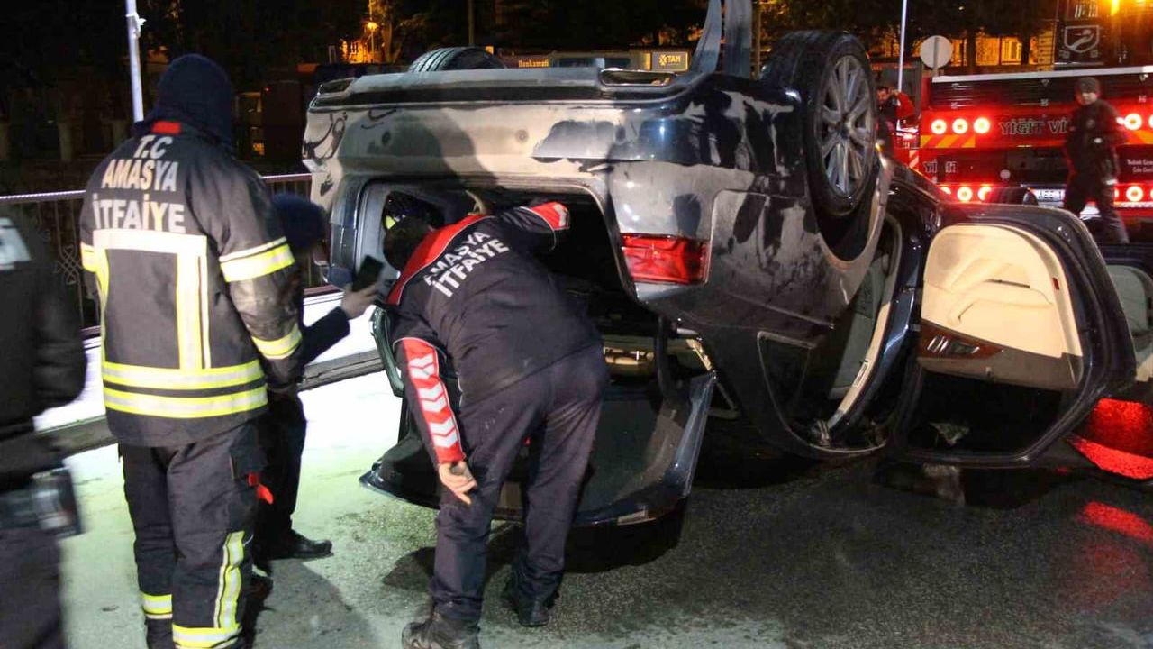 Amasya'da Köprüden Nehre Uçan Otomobil: 1 Ölü, 1 Yaralı