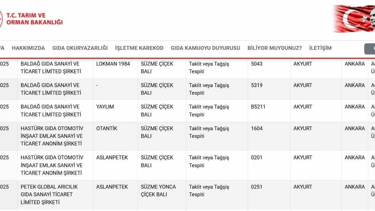 Ankara'da Bal Uyarısı: Taklit Ürünler Açıklandı