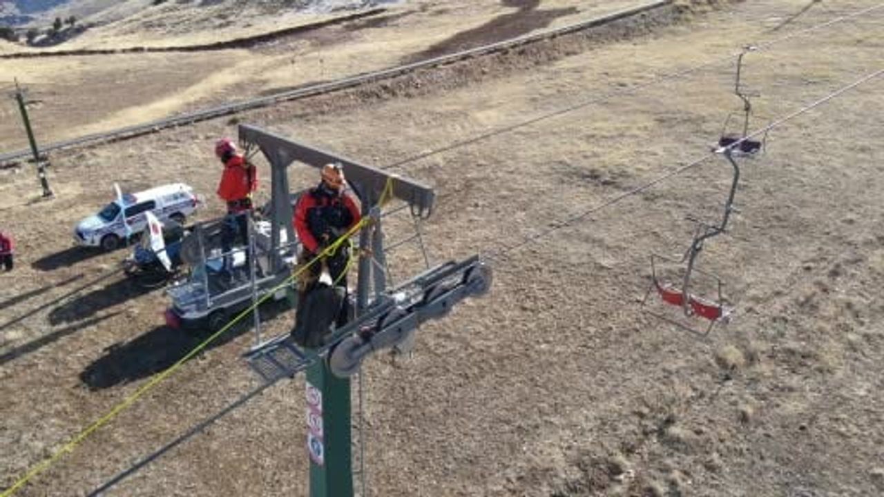 Antalya'da Gerçekçi Teleferik Kurtarma Tatbikatı