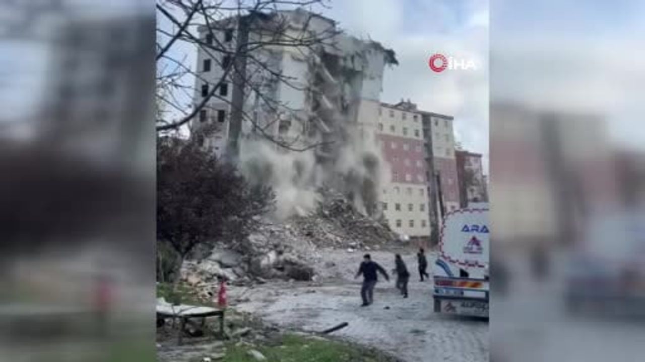 Beylikdüzü'nde Bina Yıkımında Panik Anları