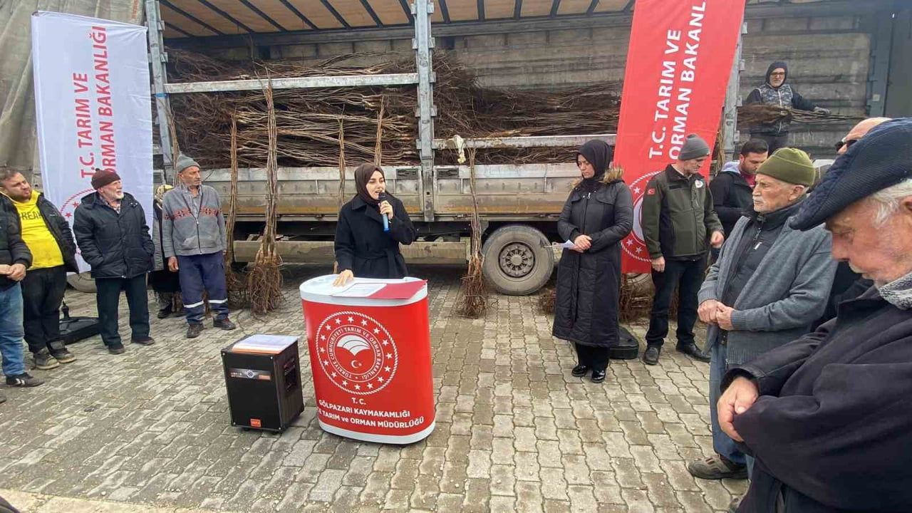 Bilecik'te Üreticilere Fidan Desteği