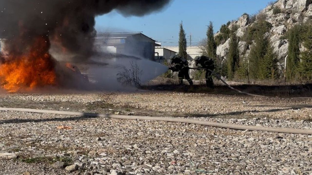 Burdur'da Gerçekçi Yangın ve KBRN Tatbikatı