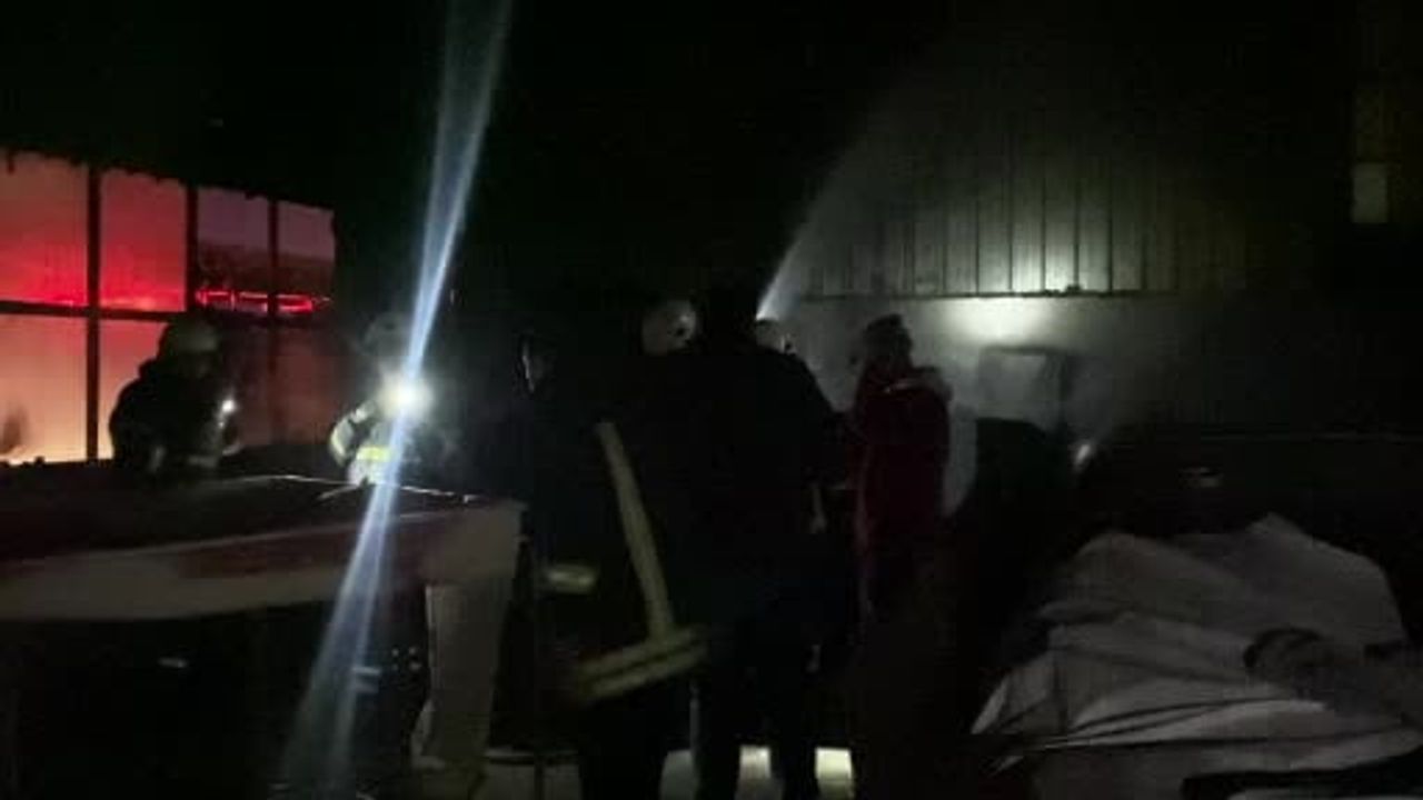 Burdur'da Oto Boyama Atölyesinde Yangın