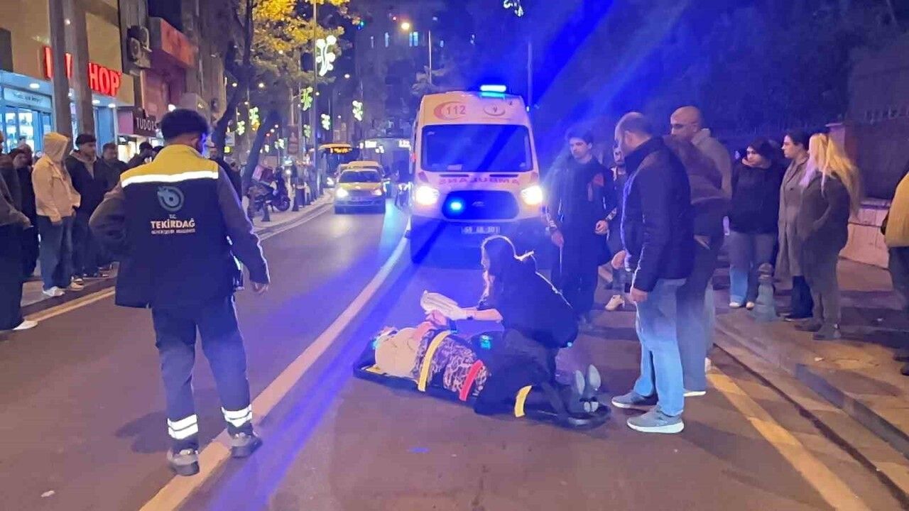 Çorlu'da Motosiklet Kazası: Bir Kadın Yaralandı