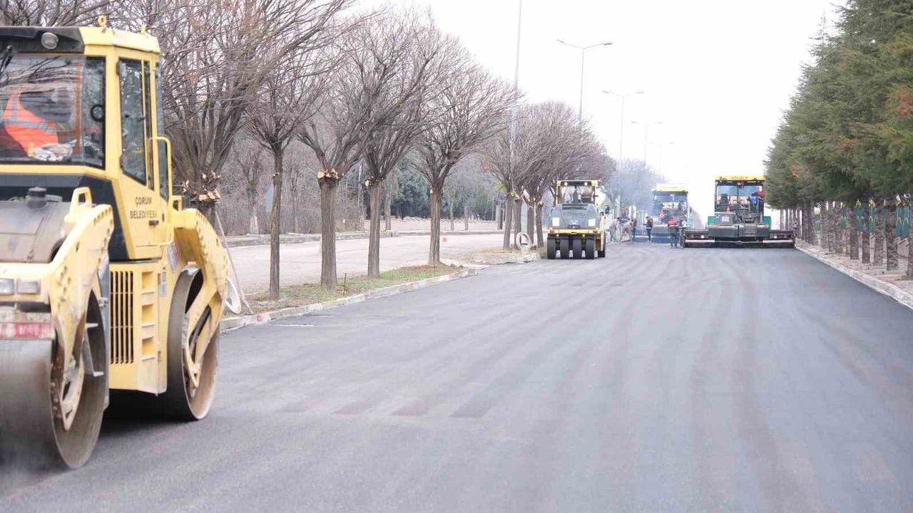 Çorum OSB'ye 1700 Ton Asfalt Uygulaması Tamamlandı