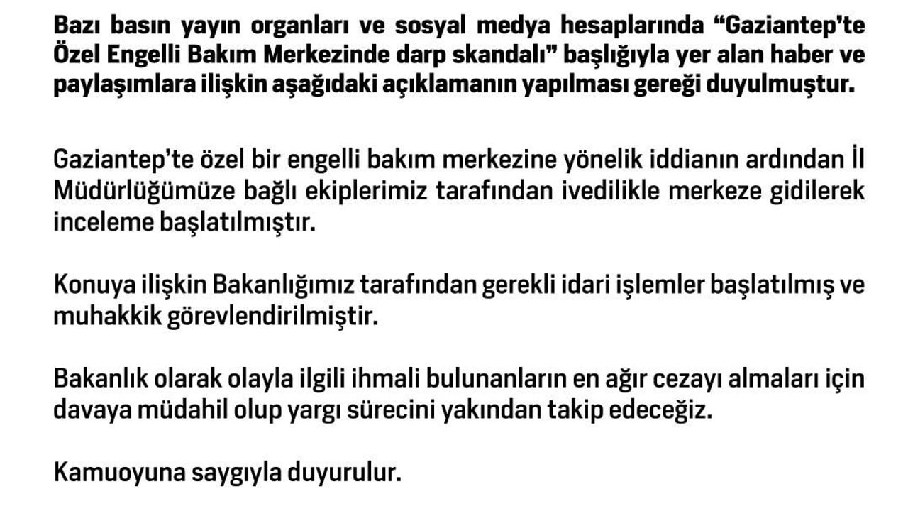 Darp İddiaları Üzerine Bakanlık İnceleme Başlattı