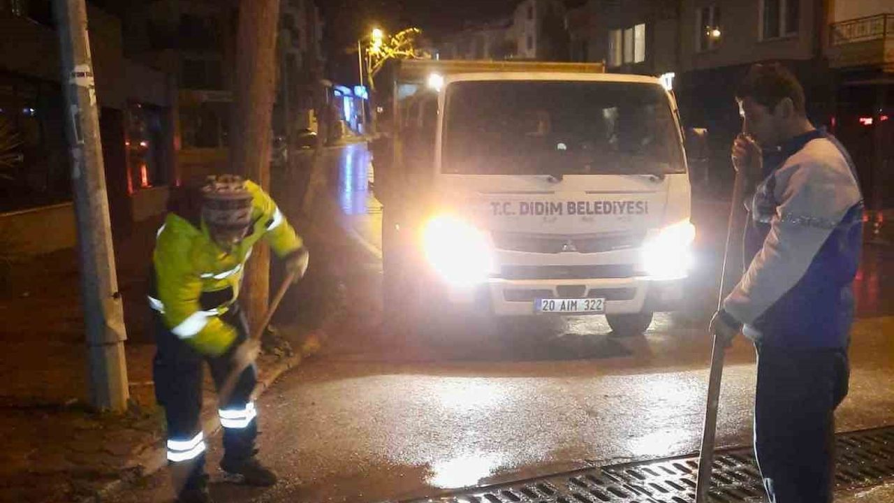 Didim Belediyesi Ekipleri Yağışlara Karşı Hazır