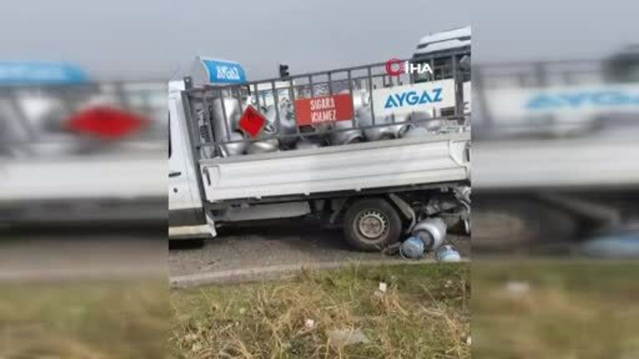 Diyarbakır'da Tüplerin Savrulduğu Kaza Ucuza Atlattı