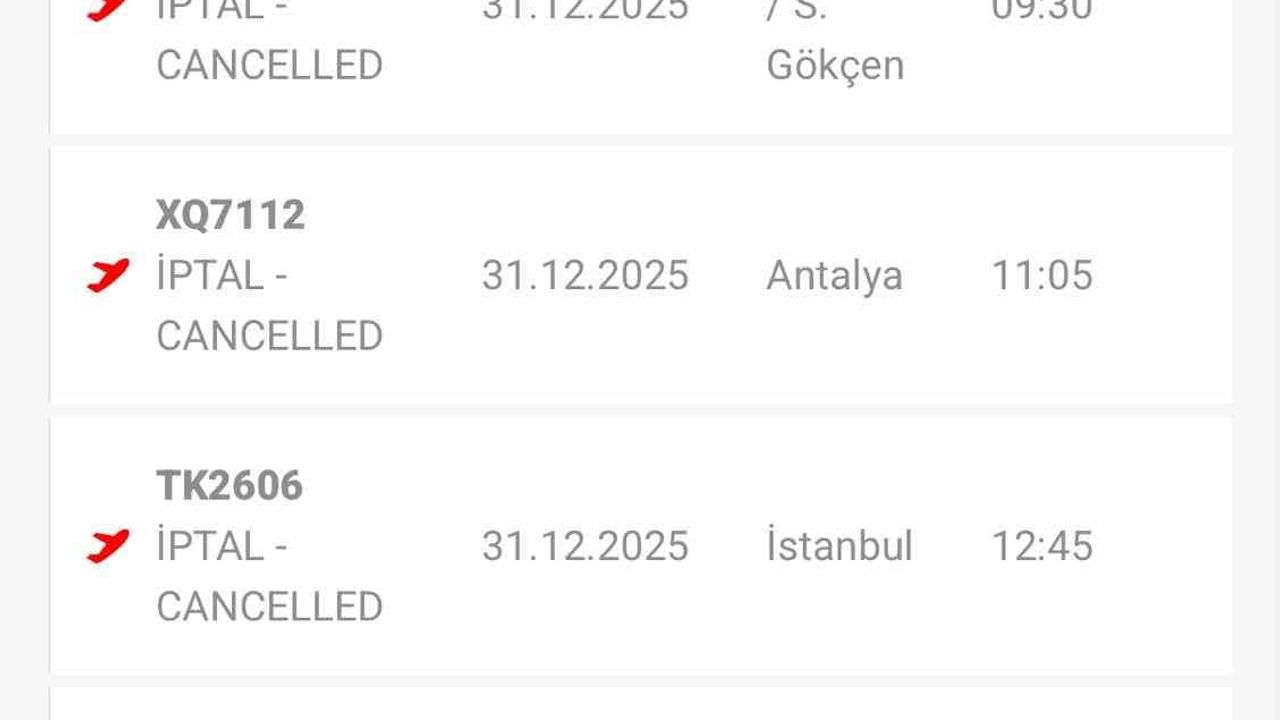 Diyarbakır'da Uçak Seferleri Kar Yağışı Nedeniyle İptal Edildi