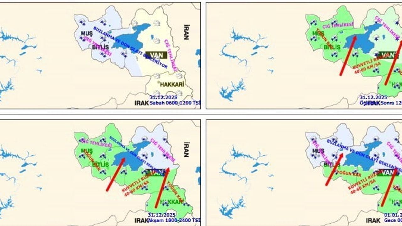 Doğu Anadolu'da Kar, Fırtına ve Çığ Uyarısı