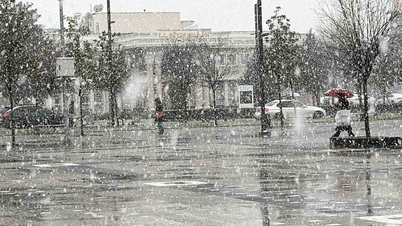 Düzce'de Lapa Lapa Yağan Kar Beyaz Bir Manzara Oluşturdu