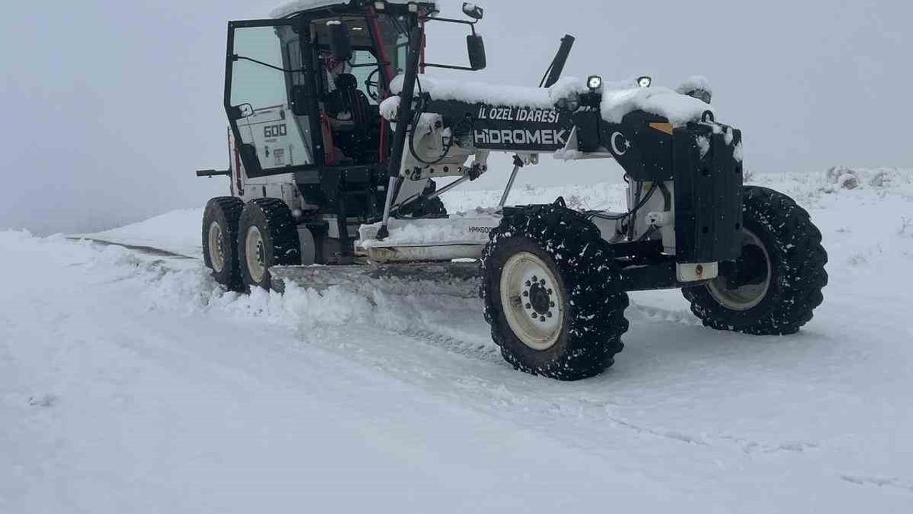 Elazığ'da Kar Sebebiyle 111 Köy Yolu Kapandı