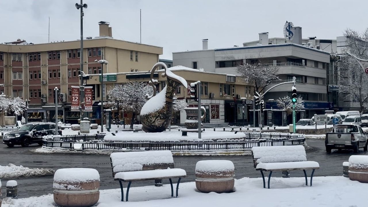 Erzincan'da Kar Yağışı Etkili Oluyor