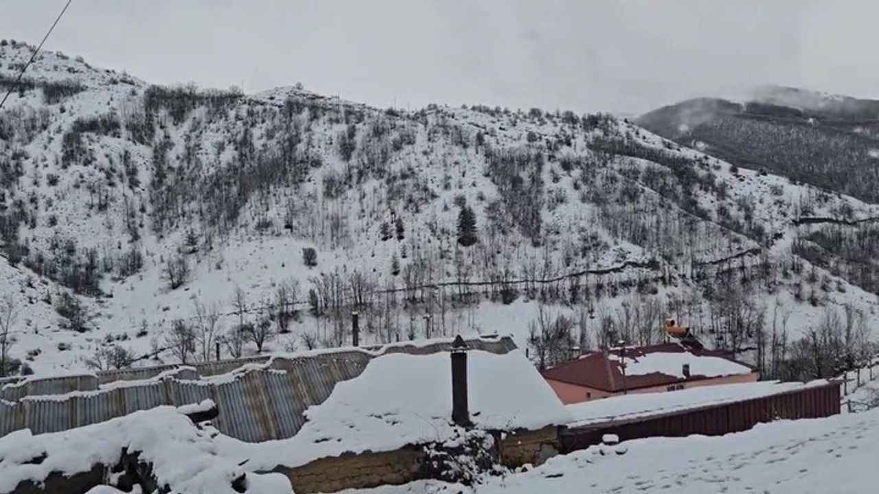 Erzincan'da Kar Yağışı Her Yeri Beyaza Bürüdü