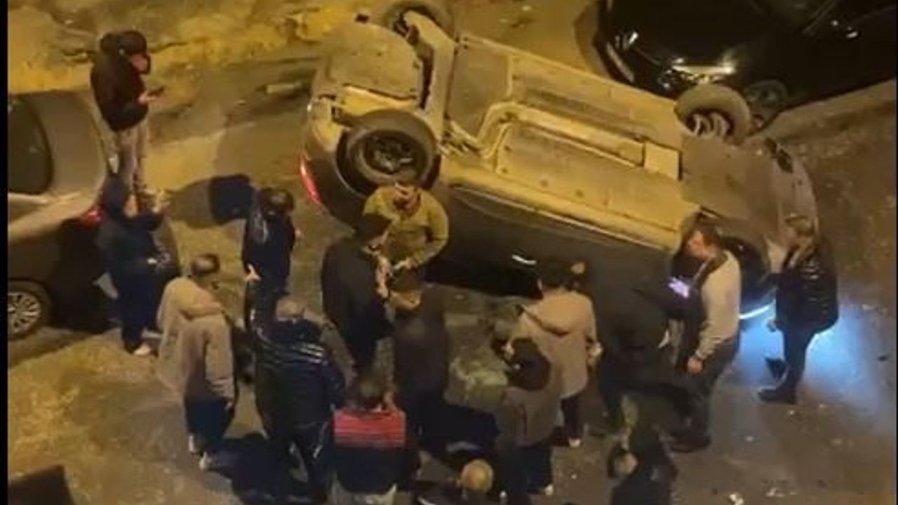 Esenyurt'ta Alkollü Sürücü Takla Attı