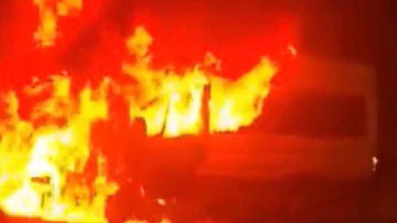 Gaziantep'te İşçi Servisi Yangını