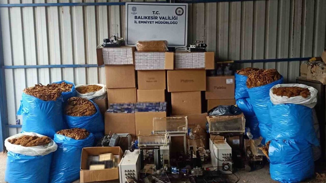 Gönen'de Kaçak Tütün Operasyonunda 13 Gözaltı