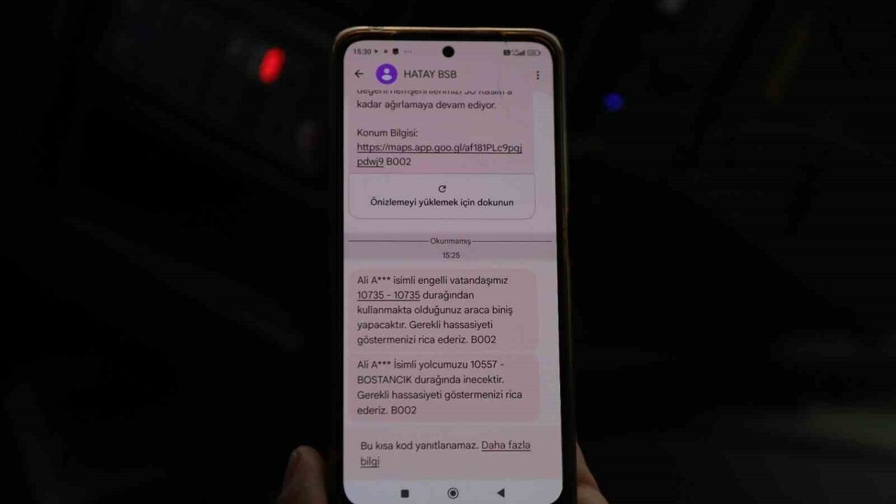 Hatay'da Görme Engellilere Özel Ulaşım Projesi