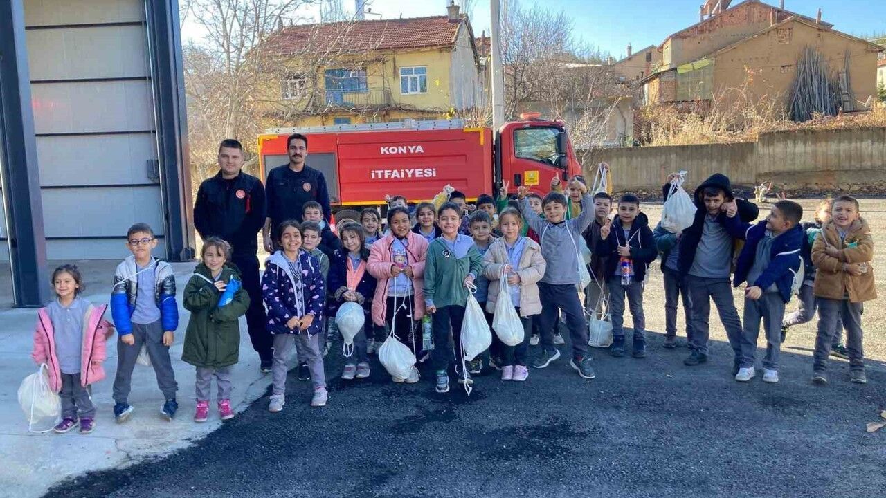 Hüyük'te Öğrencilere Yangın Güvenliği Eğitimi