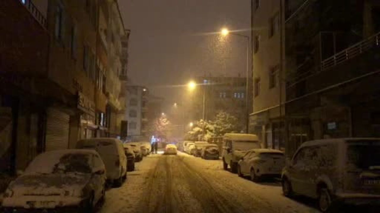 Iğdır'da Etkili Kar Yağışı Şehir Merkezini Beyaza Bürüdü