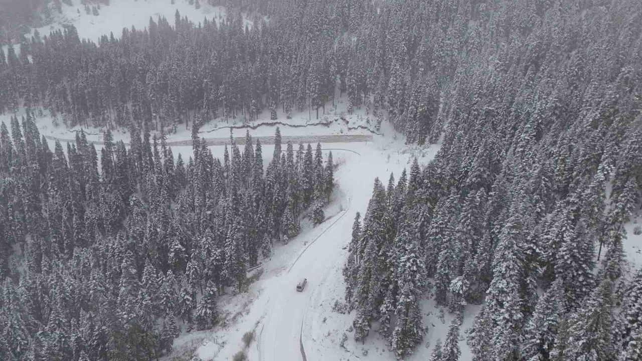 Ilgaz Dağı'nda Kartpostallık Kar Manzarası