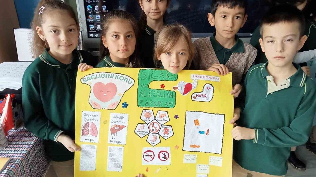 İlkokul Öğrencilerinden Sağlıklı Yaşam İçin Önemli Mesaj