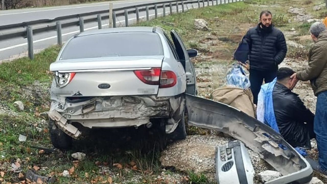 İnegöl'de Kontrolden Çıkan Araç Kazası: 2 Yaralı