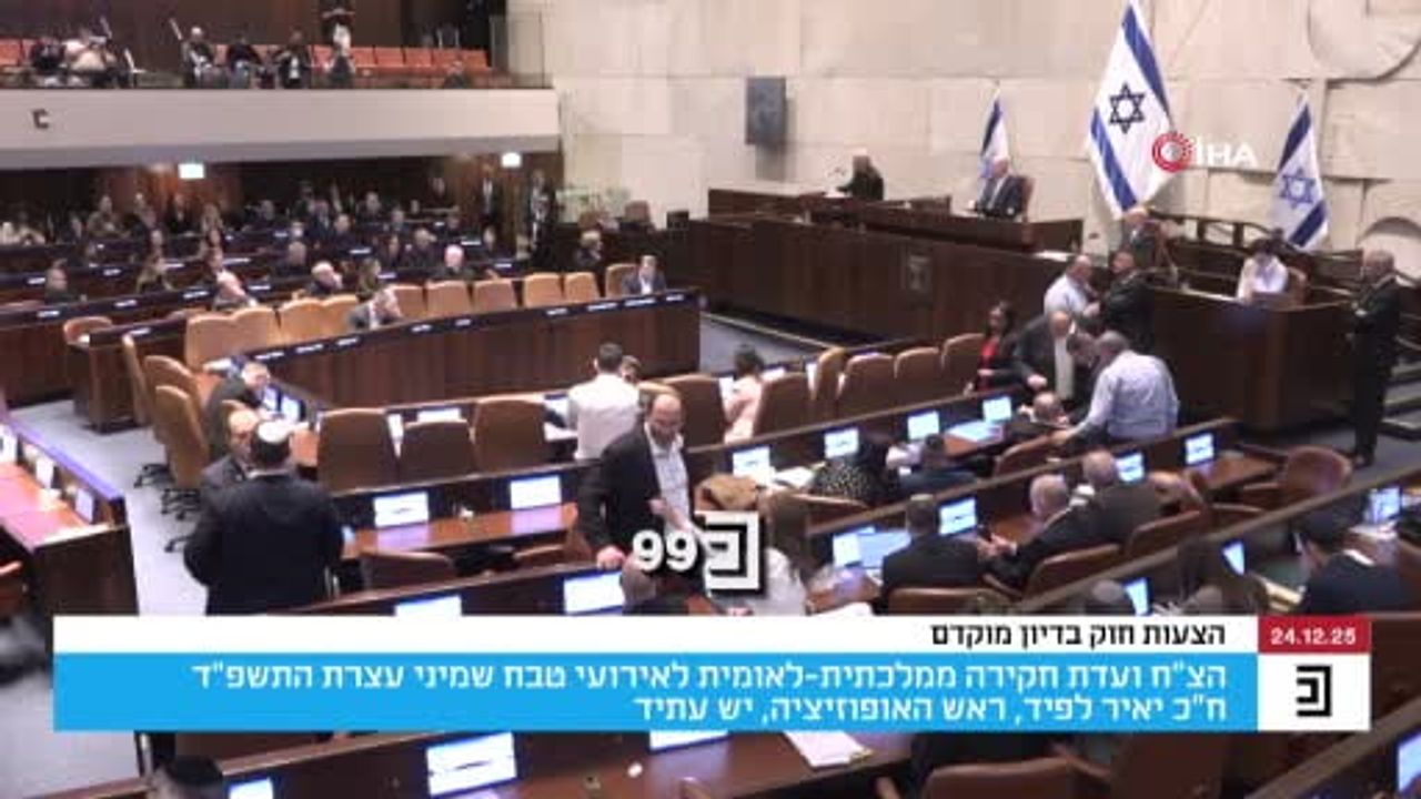 İsrail Knesset’te 7 Ekim Olayları İçin Komisyon Tasarısına Protesto