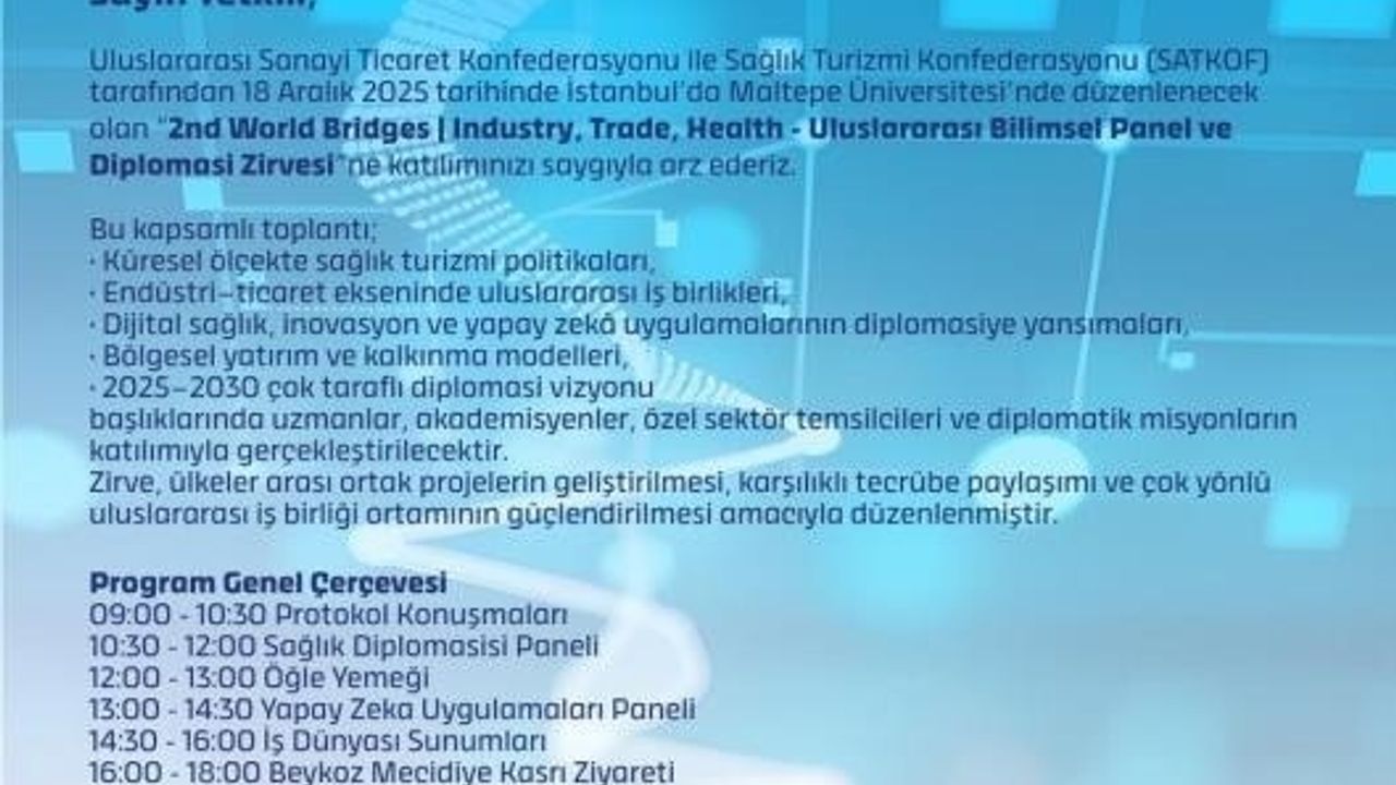 İstanbul'da 2nd World Bridges Zirvesi Gerçekleşecek