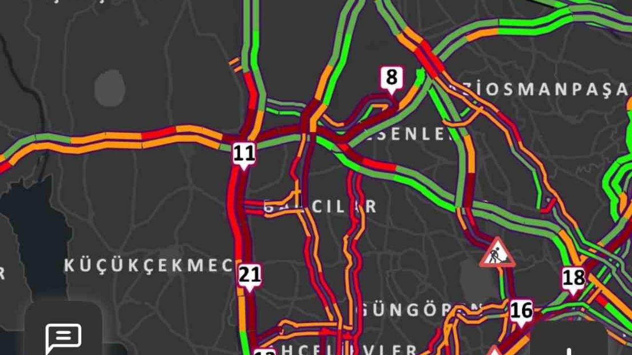 İstanbul’da Akşam Trafik Yoğunluğu Yüzde 83'e Ulaştı