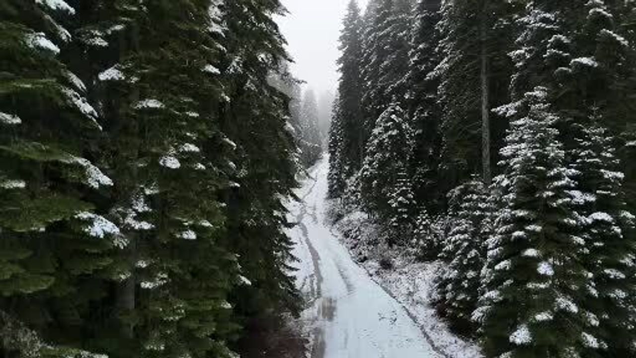 Karabük’te Yoğun Kar Yağışı Yüksek Kesimleri Beyaza Bürüdü