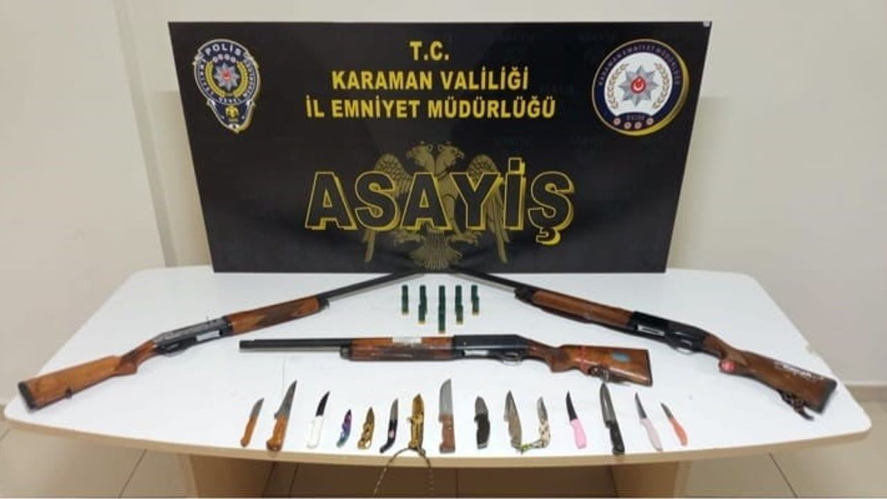 Karaman'da Kaçak Silah ve Tütün Operasyonu: 5 Gözaltı