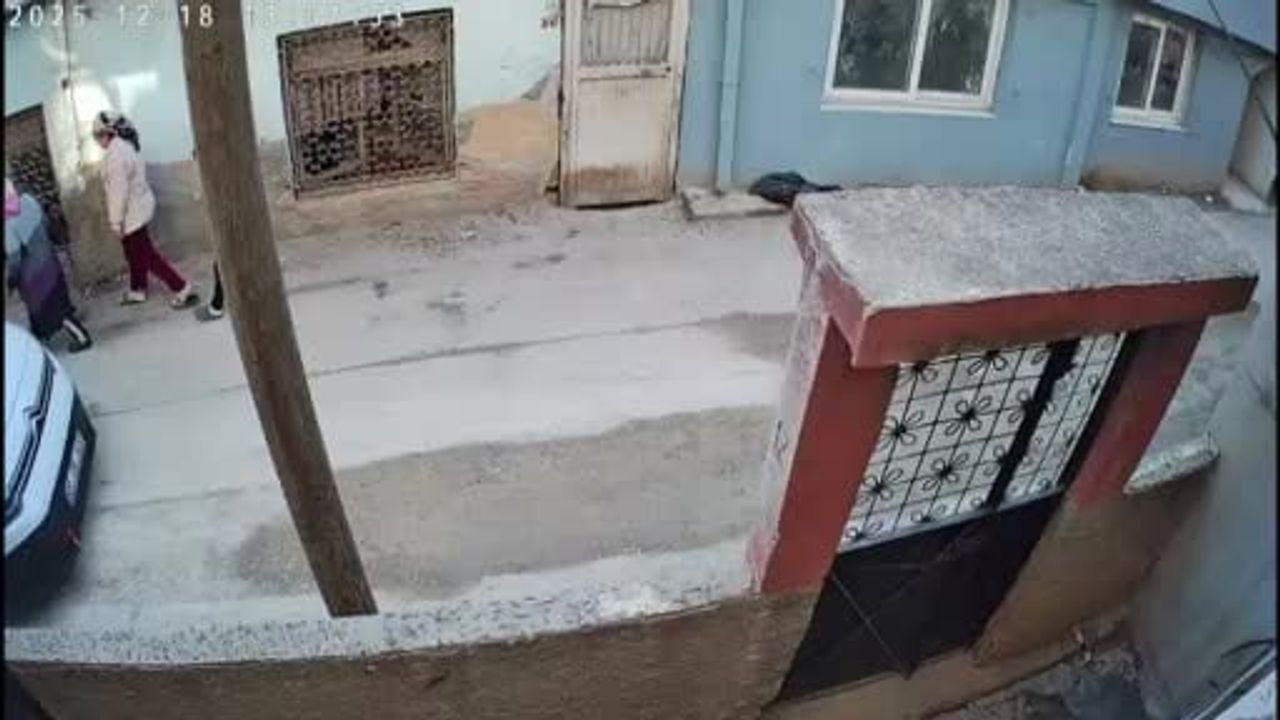 Kargoyu Bahçeye Fırlatan Kargocu Güvenlik Kamerasında