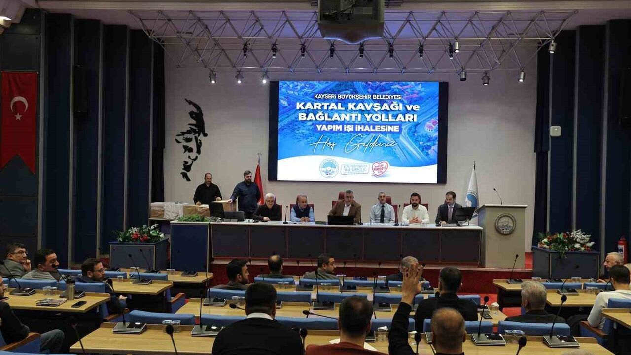 Kayseri'de Kartal Kavşağı ve Bağlantı Yolları Projesi'nin İhalesi Tamamlandı