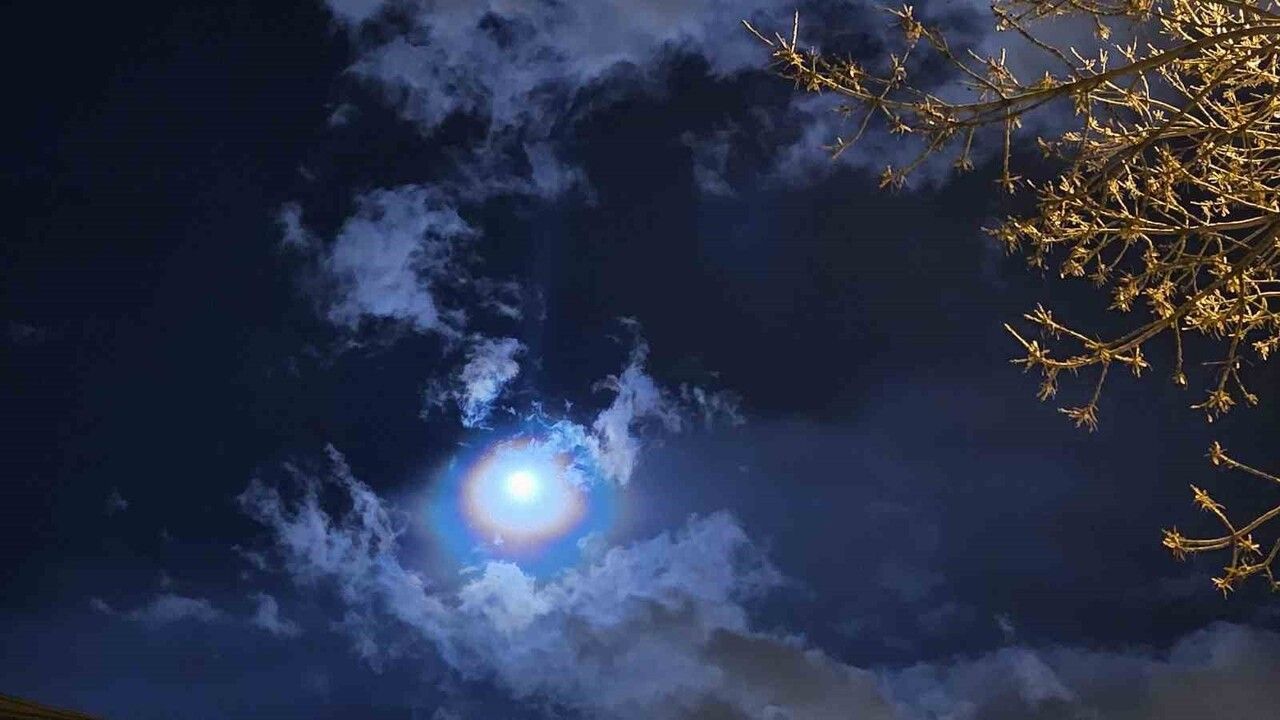 Kayseri'de Nadir Görülen Lunar Corona Hava Olayı