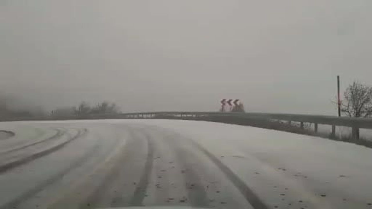 Kırklareli'nin Mahyadağı Bölgesinde Kar Yağışı