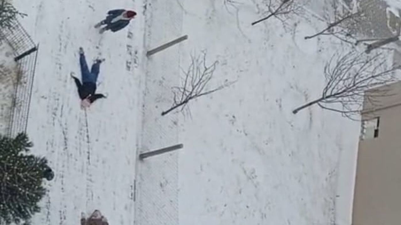 Malatya’da Kar Yağışı Eğlenceye Dönüştü