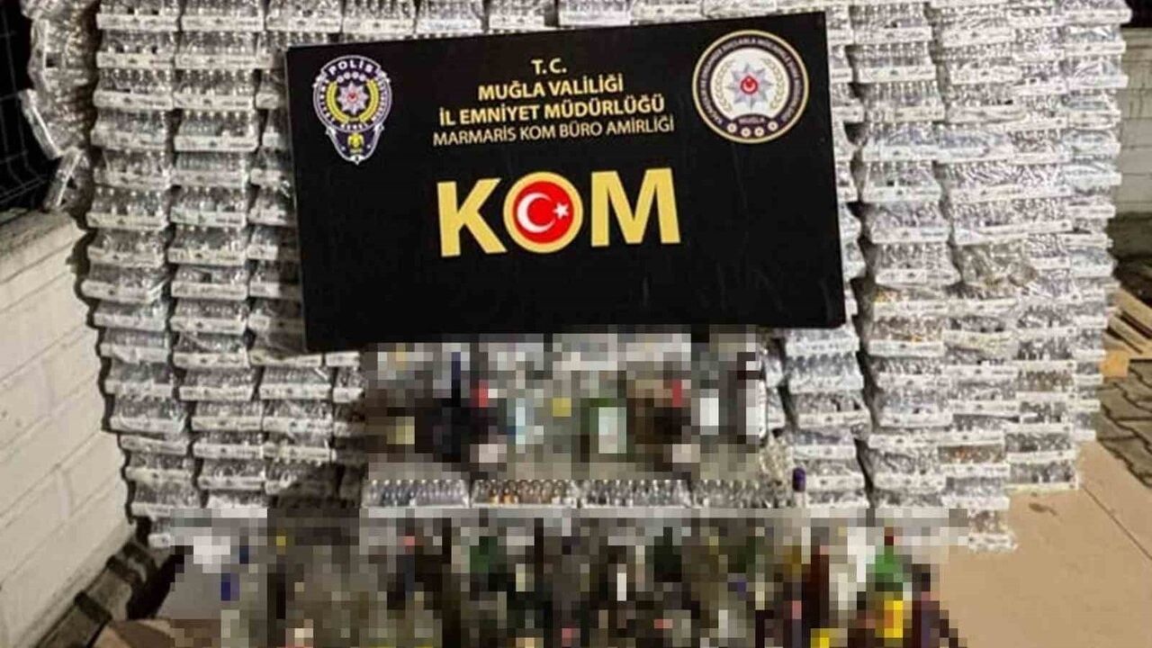 Marmaris'te Kaçak İçki Operasyonu: 4 Bin 166 Litre Ele Geçirildi